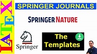Preparing a Manuscript using SPRINGER NATURE Journal LaTeX Templates ...