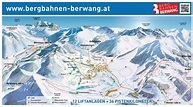 Large detailed piste map of Berwang, Zugspitz Arena Ski Resort | Tyrol ...