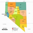 24x24in Nevada County Map with Cities 【Photo Paper】 - Walmart.com