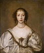 Portrait d'Henriette-Marie de France, reine d'Angleterre, vue de face ...