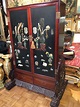 Important Chinese Jade covered rosewood display Cabinet