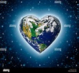 Heart Shaped World Map High Resolution Stock Photography and Images - Alamy