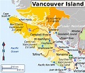 A ilha de Vancouver mapa - Van mapa da ilha (British Columbia - Canadá)
