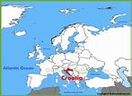 Croatia on world map - Croatia location on world map (Southern Europe ...