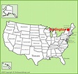 Burlington location on the U.S. Map - Ontheworldmap.com