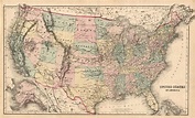 Gray's 1876 Map of the United States of America by O.W. Gray & Son ...