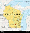 Wisconsin political map -Fotos und -Bildmaterial in hoher Auflösung – Alamy