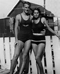 John Wayne with his wife Josephine Saenz in bath suits, 1932 [1280x1575 ...
