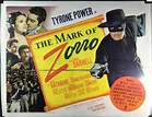 THE MARK OF ZORRO, Original Vintage Tyrone Power Movie Poster ...