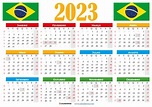 Calendário 2023 Brasil Para Imprimir Com Feriados