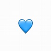 blue heart emoji iphone sticker by @tropicalmartell