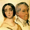 Portrait of George Sand 1804-1876 and her husband Francois Casimir ...
