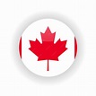 Círculo de icono de canadá aislado sobre fondo blanco ilustración de ...