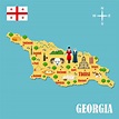 Georgia Map of Major Sights and Attractions - OrangeSmile.com
