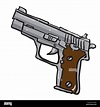 Ilustración de dibujos animados de pistola aislado en blanco Imagen ...