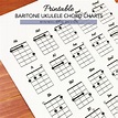 Baritone Ukulele Chord Charts, Printable PDF Format, Letter Size, Print at Home - Etsy