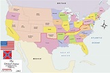 History Map USA 1861 big size