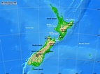 New Zealand Physical Map - A Learning Family
