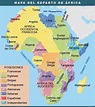 História da África: Mapa - Colonialismos Séculos XIX e XX