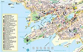 Detailed tourist map of Bergen city, Norway. Bergen city detailed ...