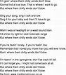 Old-Time Song Lyrics - Chilly Winds