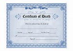 37 Blank Death Certificate Templates [100% FREE] ᐅ TemplateLab