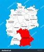 Bavaria State Map Germany Vector Map: Stock-Vektorgrafik (Lizenzfrei ...