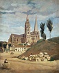 The Cathedral of Chartres - Jean-Babtiste-Camille Corot as art print or ...