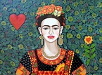 Frida Kahlo Queen Of Hearts Closer II Painting by Madalena Lobao-Tello