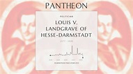 Louis V, Landgrave of Hesse-Darmstadt Biography - German nobleman ...