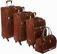 Amazon.com | Diane Von Furstenberg Viaggi Four Piece Luggage Set, Dark ...