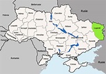 Mapa de Lugansk, región o provincia (óblast) de Ucrania | Mapamundial.co