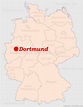 Dortmund auf der Deutschlandkarte