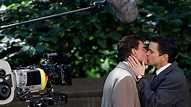 Bradley Cooper On Set of Leonard Bernstein Movie Kissing Matt Bomer ...