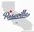 Map of Roseville, CA, California