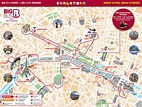 Map of Paris tourist attractions, sightseeing & tourist tour