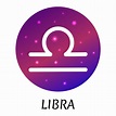 Zodiac sign Libra isolated. Vector icon. Zodiac symbol with starry ...