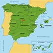 Mapa Da Espanha Com Cidades - EDULEARN