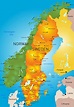 Cities map of Sweden - OrangeSmile.com