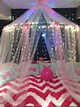 Girl's Sleepover Birthday Party Tent done with lights, tulle, ribbons ...