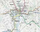 Washington dc carte avec les stations de métro de Washington dc street ...