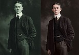 colorized J.R.R. tolkien when he was young (famous for writing lord of ...