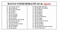 INFORMATIVO GIRASSOL: DATAS COMEMORATIVAS MÊS DE AGOSTO