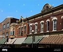 Buildings in the historic downtown area of Morrison, Illinois Stock ...