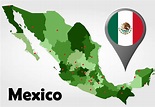Mapas de México con y sin nombres de ciudades y estados