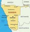 Namíbia Mapa | Mapa