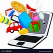 Cartoon online shopping Royalty Free Vector Image