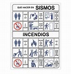 Letrero Señaletica Que Hacer en Caso de Sismos o Incendios : Amazon.com ...