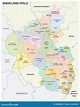 Administrative and Political Map of the State of Rhineland-Palatinate ...