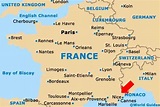 Tô indo para a França: NICE - no mapa da França